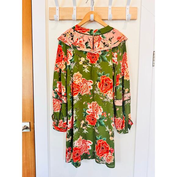 FARM RIO Women's Small Oversized Elinor Tunic Floral Short Dress - Picture 5 of 11